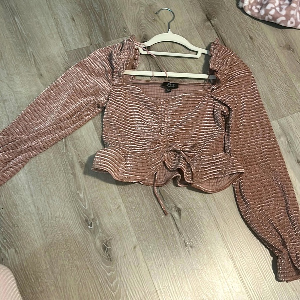 Off the shoulder pink top